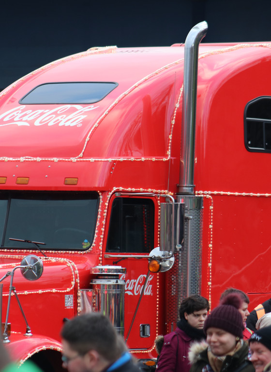 Coca-Cola Christmas truck in Magdeburg