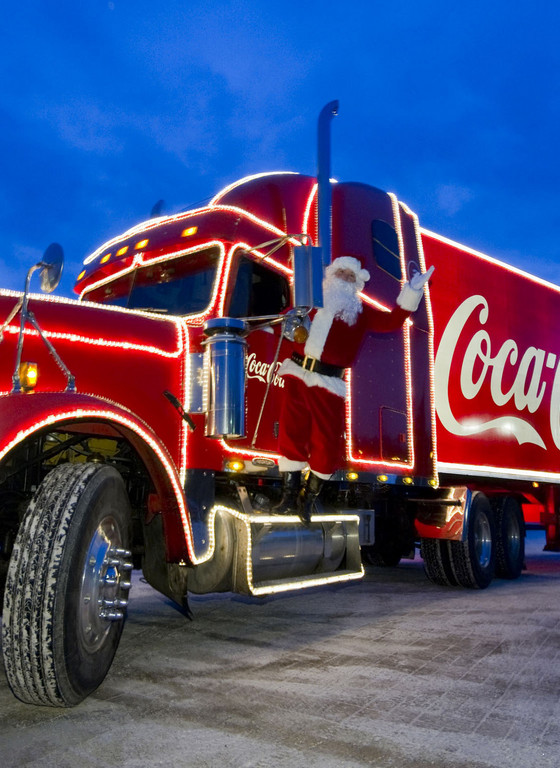 Coca-Cola Christmas truck Roadshow Rainbow Promotion