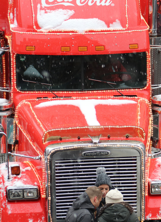 Christmas Trucks in the Snow