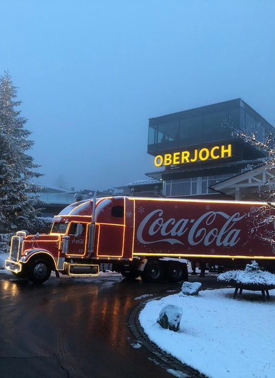 Coca-Cola Christmas truck Roadshow Rainbow Promotion