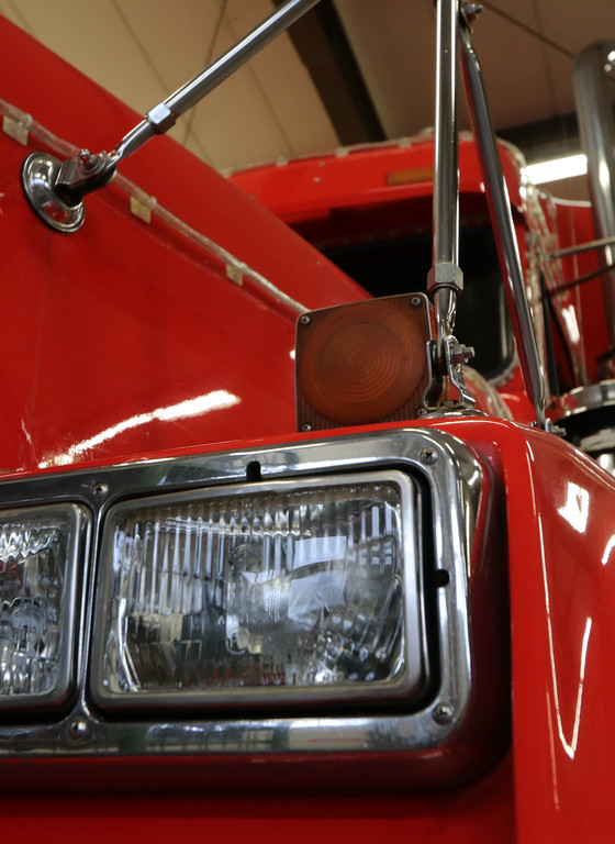 Front headlights of the show truck