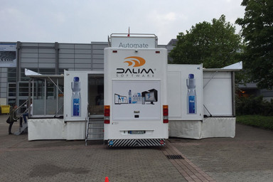 DALIM mit Rainbow Promotion Truck auf Messe "drupa" in Düsseldorf Image 3