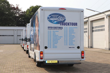 Backside with tour data for the DSDS casting roadshow Image 1