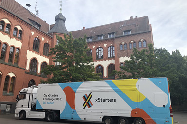 Volkswagen xStarters Roadshow placed in front of a building Image 14