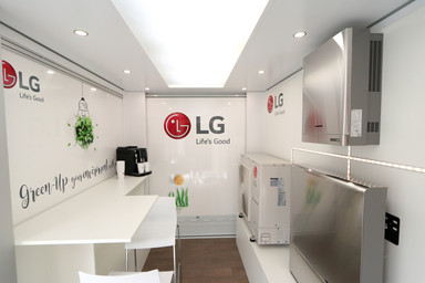 Interior of the white LG Solar InfoWheels Image 7