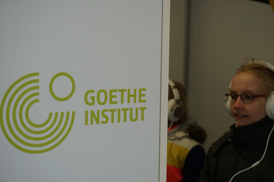 Goethe Insitute foiling inside the Wanderbus Image 22