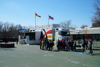 Wanderbus on Roadshow with flags and a Show truck from Rainbow Promotion Image 24