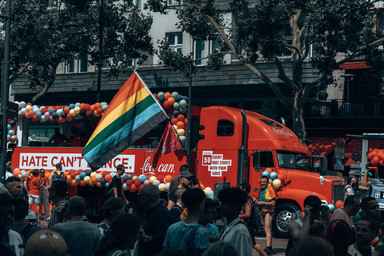 crowded csd Pride truck from coke Image 4