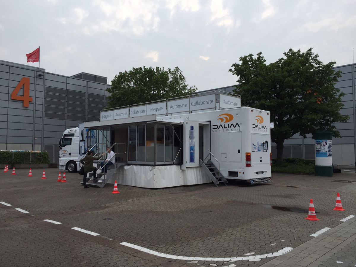 Dalim with Rainbow Promotion Truck drives to the Drupa fair in Düsseldorf