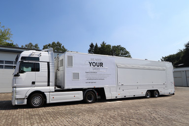Side view of the Showtruck for the Formula Student Event Image 1
