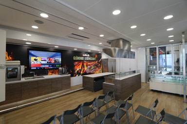 Interior of the mobile showroom with a kitchen inside for EDEKA  Image 7