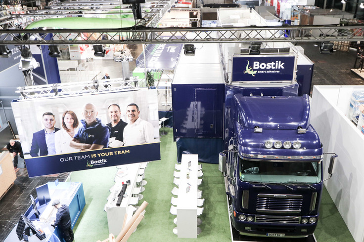 giant Bostik Truck at a trade fair Image 3