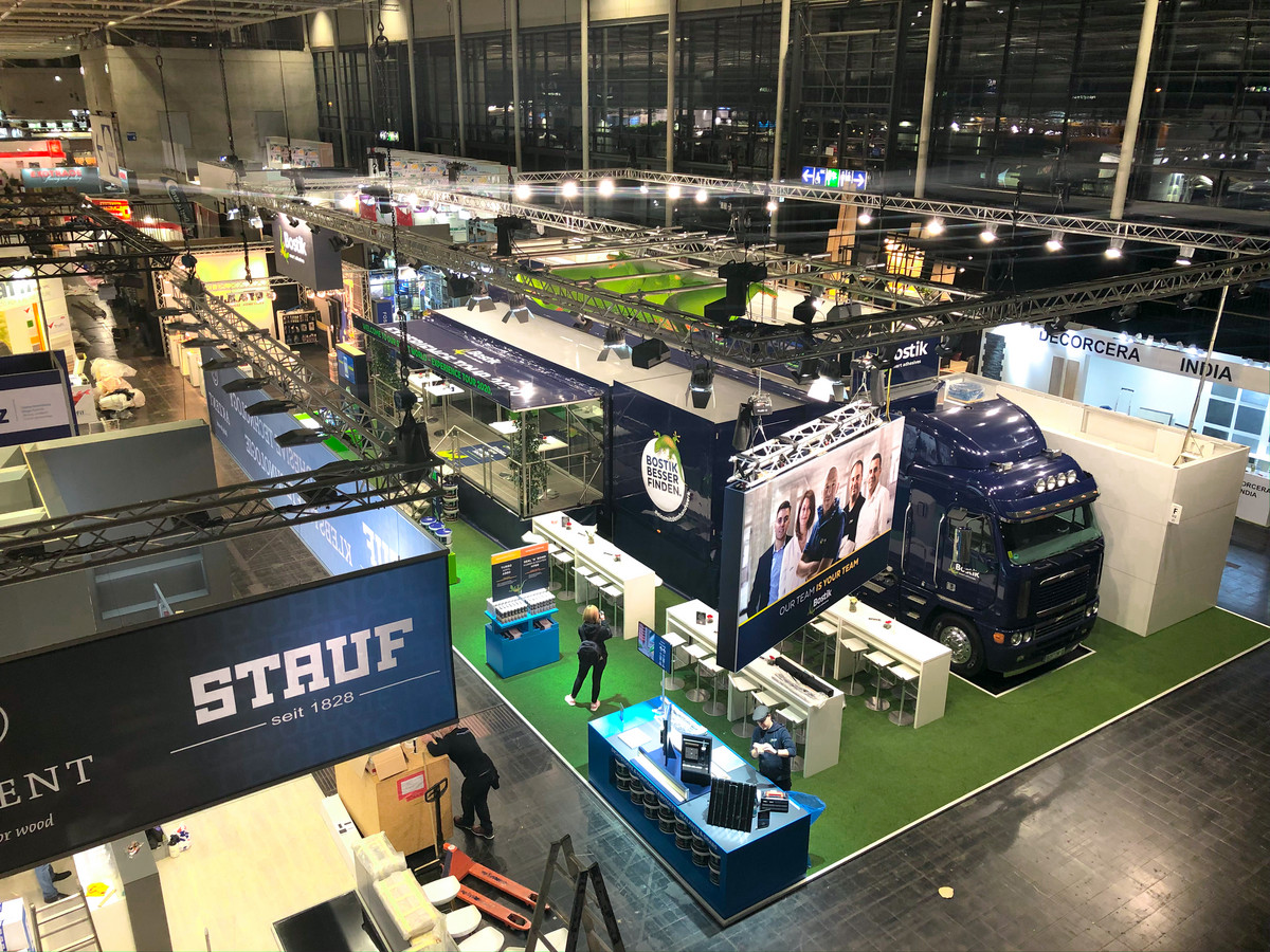 Bostik Roadshow Truck on the Domotex 2020 Hannover