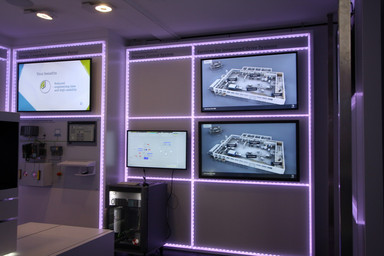 Purple LED lighting with screens for the IDS Roadshow for Siemens  Image 5