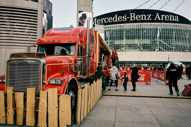 Coca Cola Truck in front of the Benz Arena Image 15