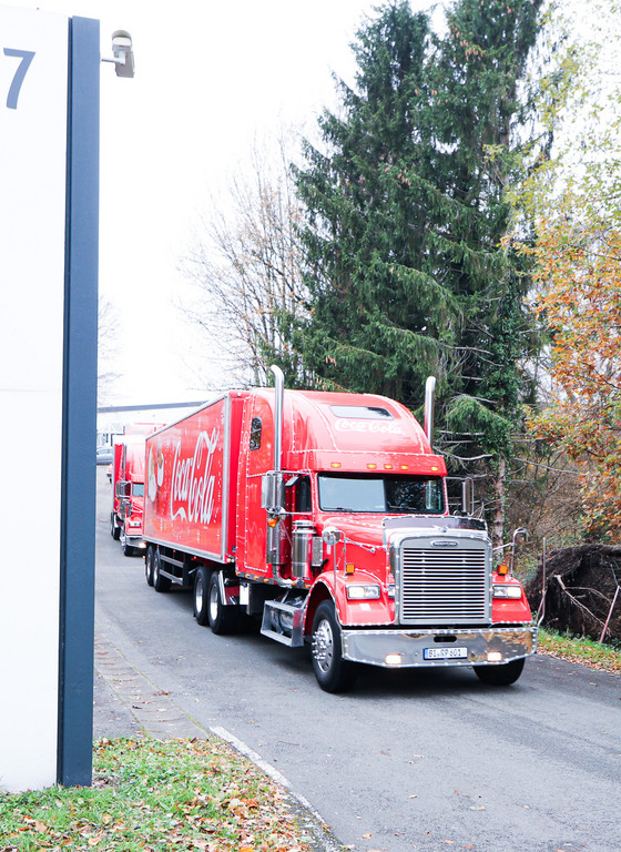 [Translate to English:] Coca Cola Christmas Trucks bei Rainbow Promotion 