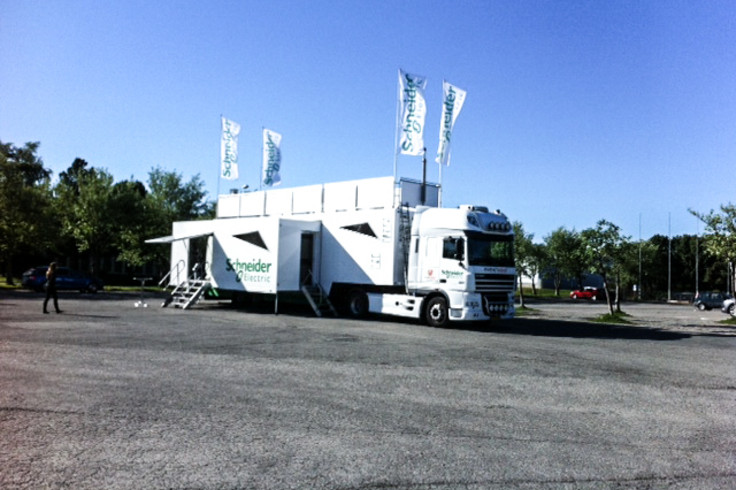 Schneider Roadshow with flags Image 2